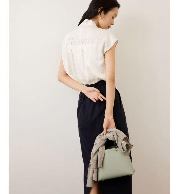 ROPE「サテンシルケットボウタイブラウス/イージーケア」|シャツ・ブラウス|