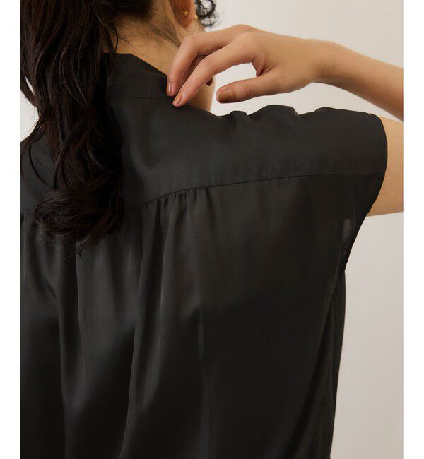 ROPE「サテンシルケットボウタイブラウス/イージーケア」|シャツ・ブラウス|