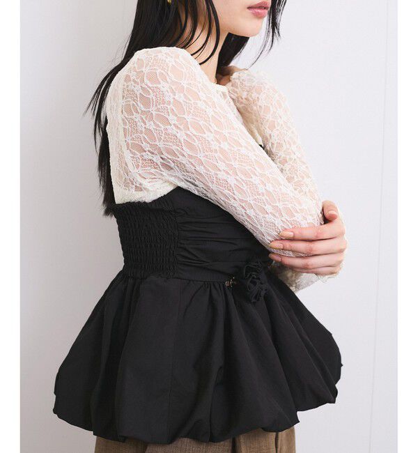 VIS「コサージュ付きバルーンナイロンビスチェ」|その他|