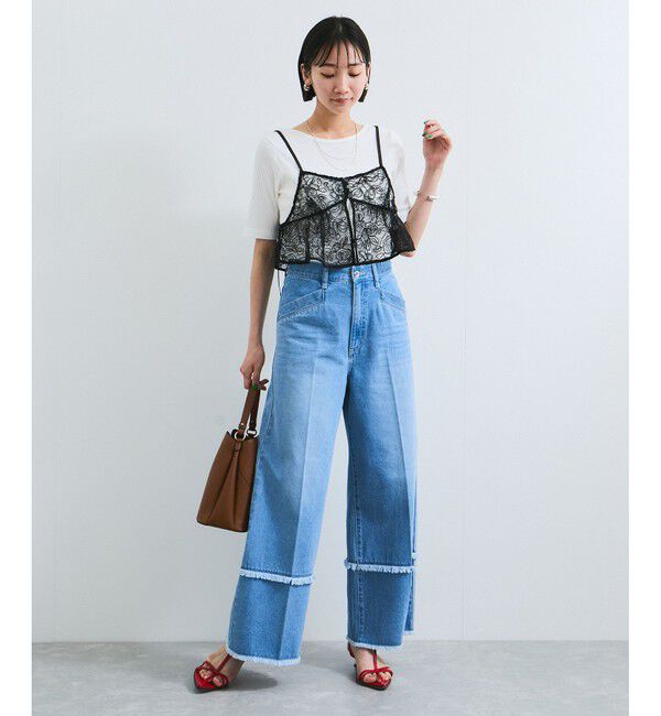 VIS「コードレース柄アソートビスチェ」|キャミソール|