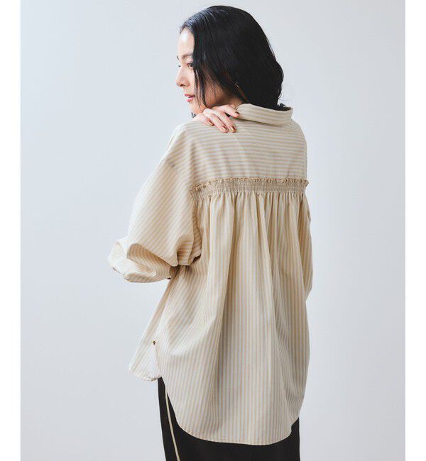 VIS「【WEB限定】バックシャーリングフリルシャツブラウス」|シャツ・ブラウス|