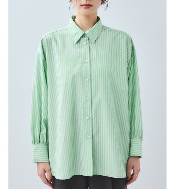 VIS「【WEB限定】バックシャーリングフリルシャツブラウス」|シャツ・ブラウス|