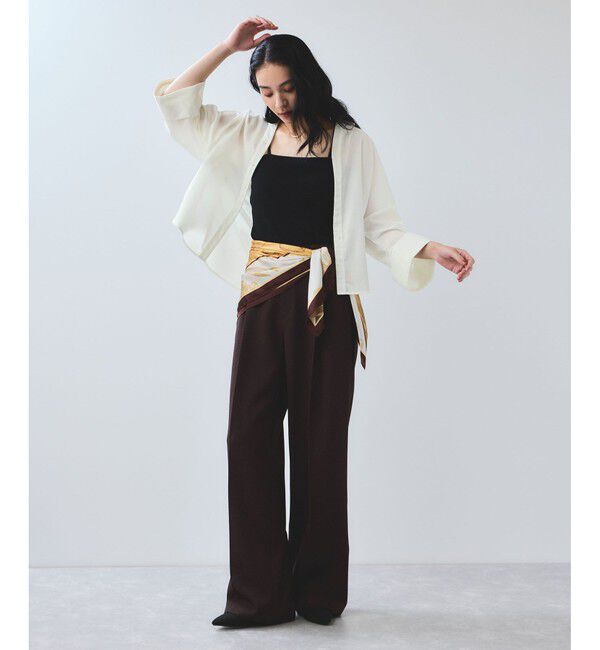 VIS「【WEB限定】スキッパーワイドスリーブシャツ/通勤対応」|シャツ・ブラウス|