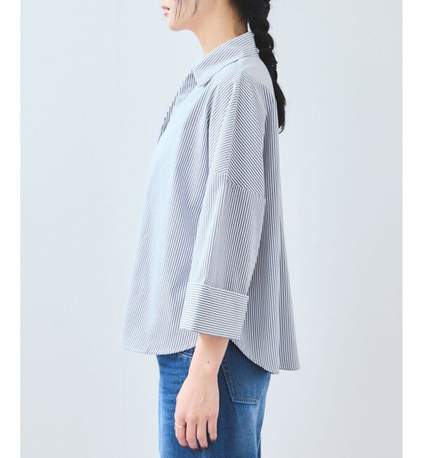 VIS「【WEB限定】スキッパーワイドスリーブシャツ/通勤対応」|シャツ・ブラウス|