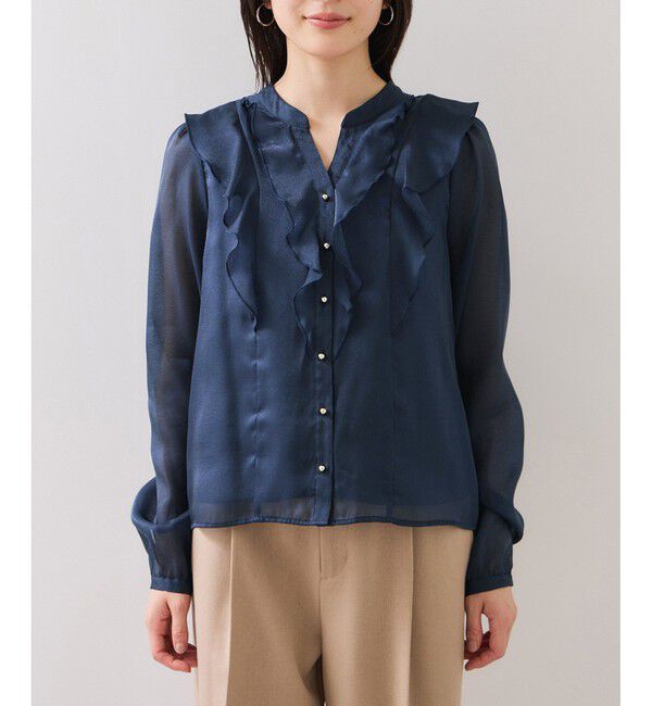 VIS「シアーラッフルブラウス/イージーケア」|シャツ・ブラウス|