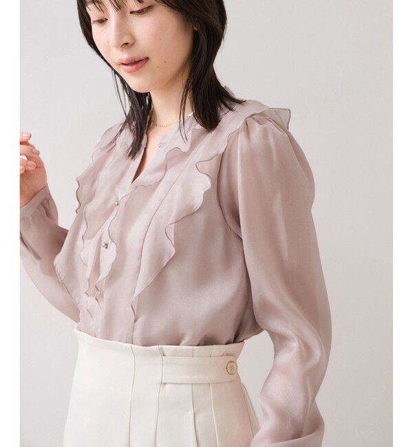 VIS「シアーラッフルブラウス/イージーケア」|シャツ・ブラウス|