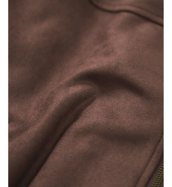 VIS「合皮＆スエードライクジップアップブルゾン」|ブルゾン・スタジャン|