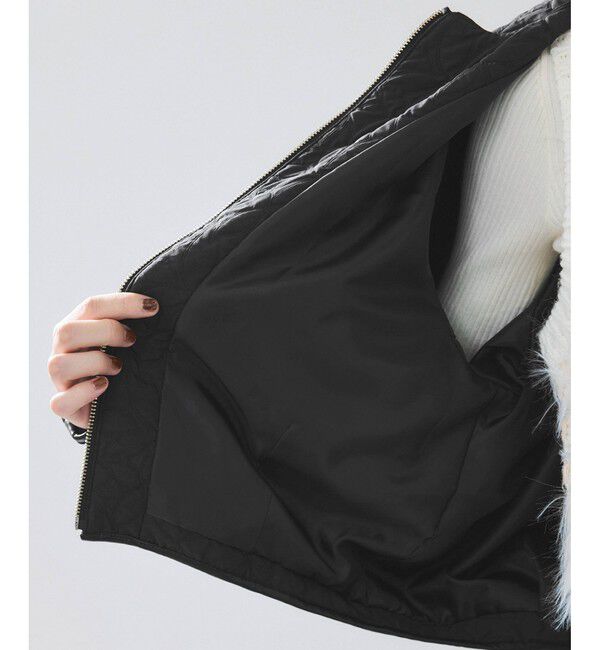 VIS「合皮パイピングキルトアソートブルゾン」|ブルゾン・スタジャン|