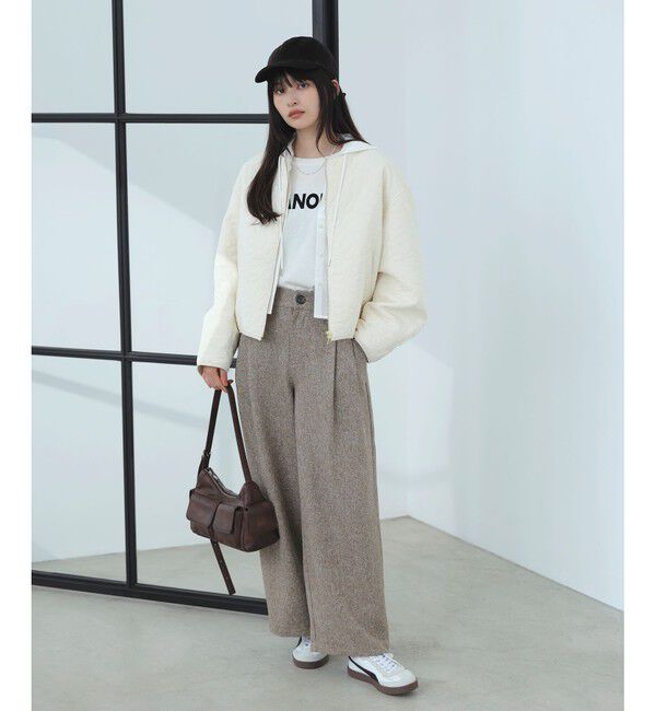 VIS「合皮パイピングキルトアソートブルゾン」|ブルゾン・スタジャン|