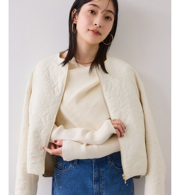 VIS「合皮パイピングキルトアソートブルゾン」|ブルゾン・スタジャン|