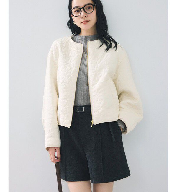 VIS「合皮パイピングキルトアソートブルゾン」|ブルゾン・スタジャン|