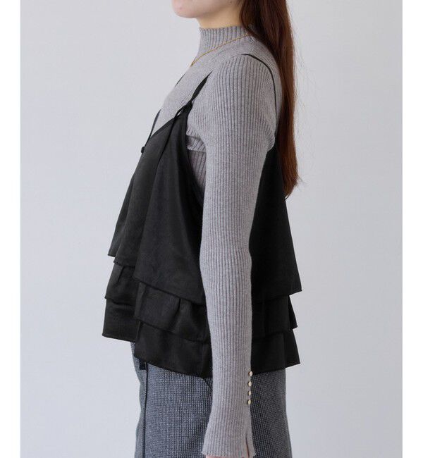 VIS「【WEB限定】サテンフリルビスチェ/2WAY」|キャミソール|