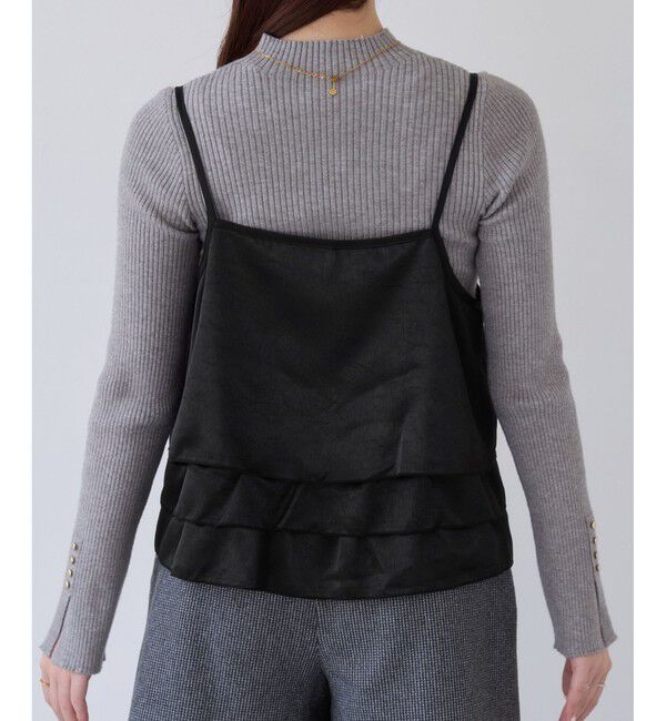 VIS「【WEB限定】サテンフリルビスチェ/2WAY」|キャミソール|