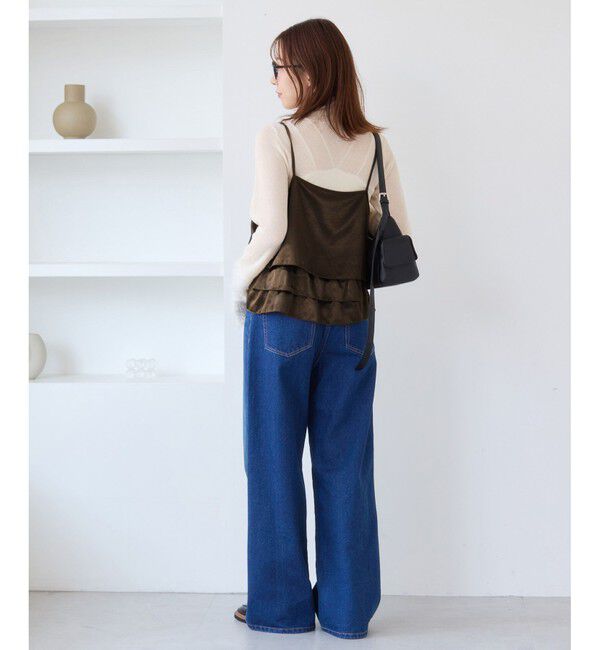 VIS「【WEB限定】サテンフリルビスチェ/2WAY」|キャミソール|