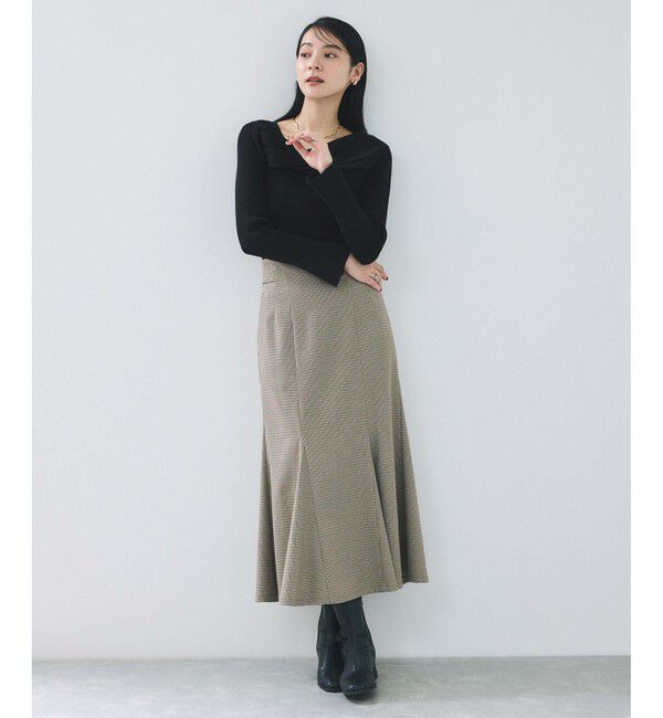 VIS「アシメねじれデザインリブニット」|ニット・セーター|