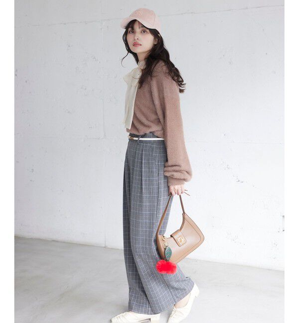 VIS「シアーボウタイリボン付きフェザーニットプルオーバー/2WAY・イージーケア」|ニット・セーター|