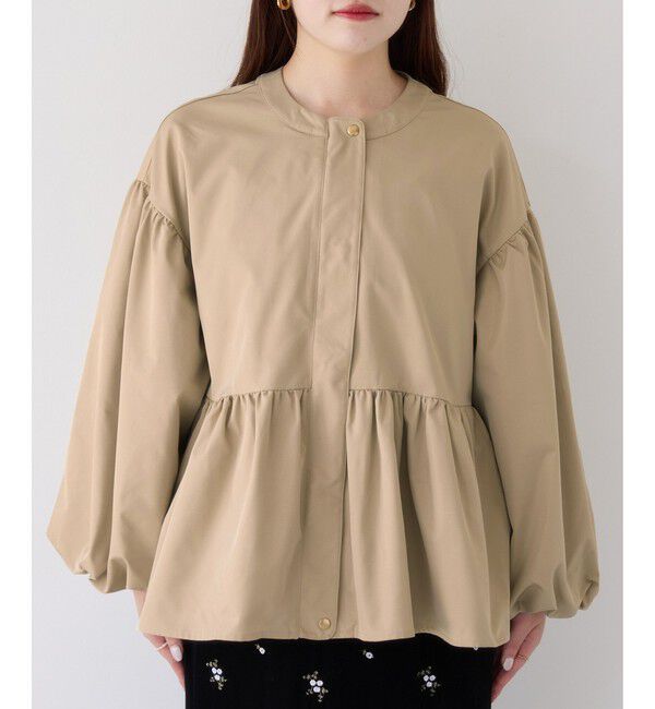 VIS「【WEB限定】バルーンスリーブペプラムブルゾン」|ブルゾン・スタジャン|