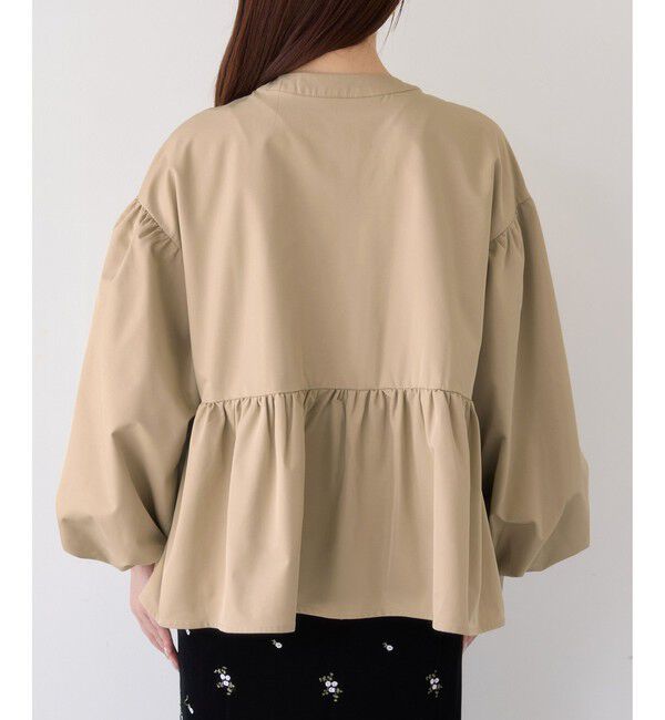 VIS「【WEB限定】バルーンスリーブペプラムブルゾン」|ブルゾン・スタジャン|