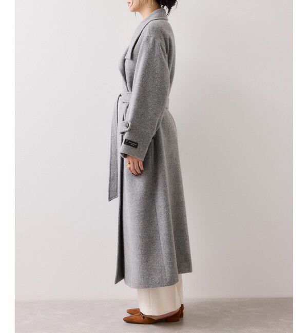 VIS「尾州シャギースタンドカラーロングコート/静電気防止・WEB限定PS・TMサイズ」|その他|