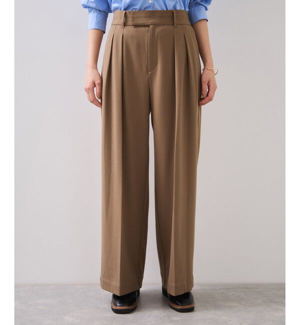 VIS「Hot Beautyツータックワイドパンツ/イージーケア」|チノ|