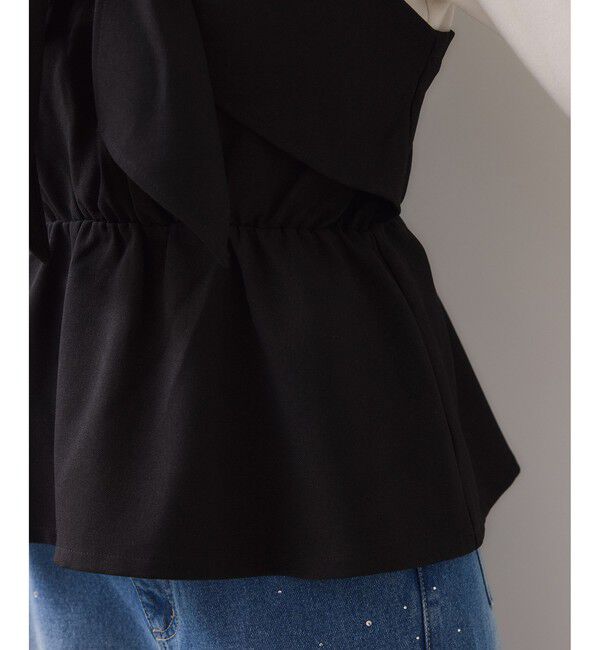 VIS「美easyウーリッシュリボンビスチェドッキングカットソープルオーバー/セットアップ対応・イージーケア」|Tシャツ・カットソー|