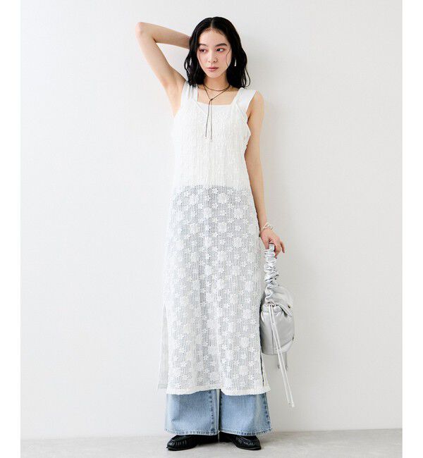 VIS「フラワーレースキャミワンピース」|ワンピース|