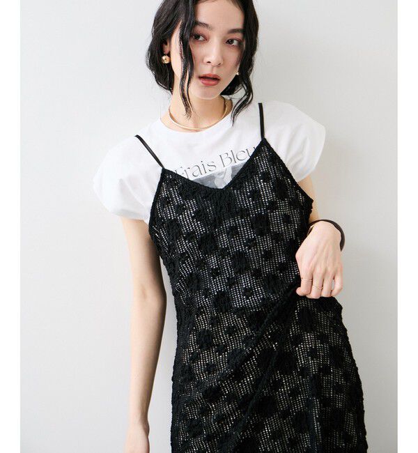 VIS「フラワーレースキャミワンピース」|ワンピース|