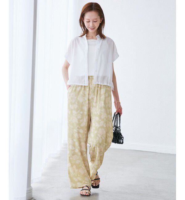 Rope&rsquo;Picnic「フローラルプリントイージーパンツ」|チノ|