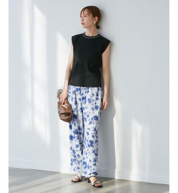 Rope&rsquo;Picnic「【UVカット・接触冷感・イージーケア】八方映えニット ゼロスリーブニットプルオーバー」|ニット・セーター|