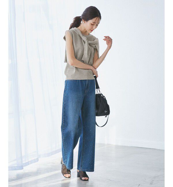 Rope&rsquo;Picnic「【洗濯機OK】LEVITAゼロスリーブサマーニットプルオーバー」|ニット・セーター|