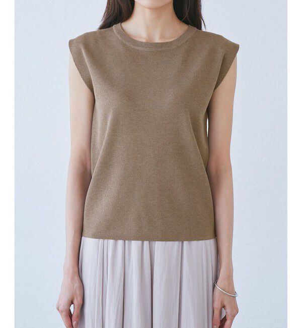 Rope&rsquo;Picnic「【洗濯機OK】LEVITAゼロスリーブサマーニットプルオーバー」|ニット・セーター|