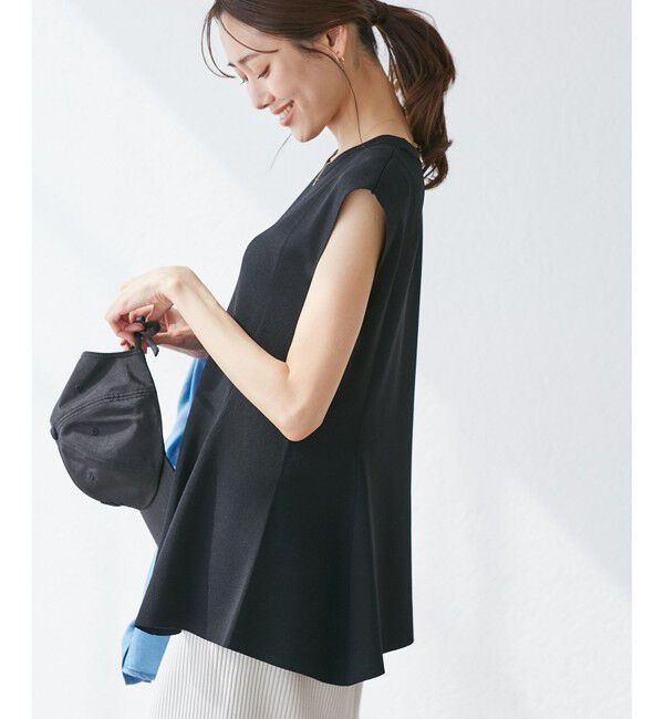 Rope&rsquo;Picnic「【洗濯機OK・アンチピリング】八方映えニット ペプラムニットプルオーバー」|ニット・セーター|