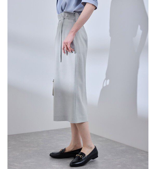 Rope&rsquo;Picnic「【UV対応】【リネンライク・シリーズ】アイラインスカート/通勤・セットアップ対応」|スカート|