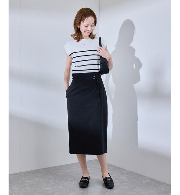 Rope&rsquo;Picnic「【UV対応】【リネンライク・シリーズ】アイラインスカート/通勤・セットアップ対応」|スカート|