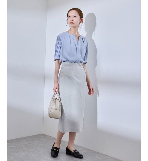 Rope&rsquo;Picnic「【UV対応】【リネンライク・シリーズ】アイラインスカート/通勤・セットアップ対応」|スカート|