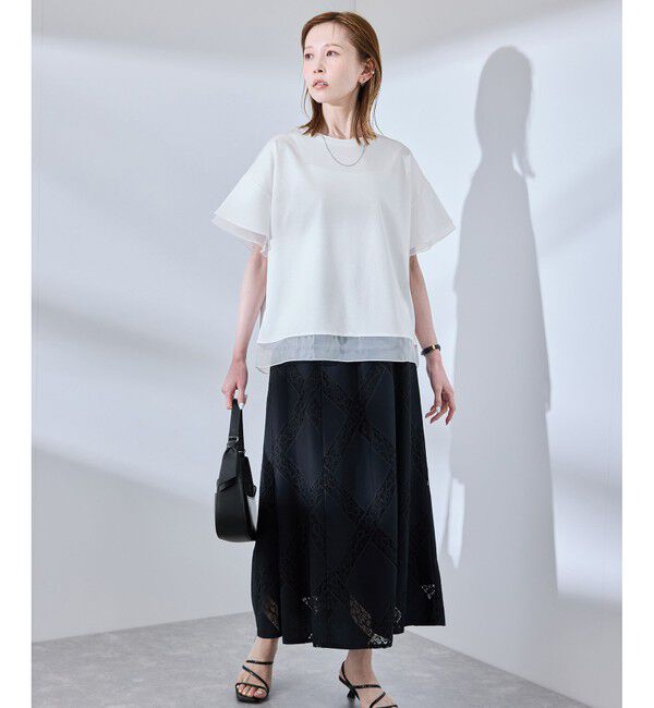 Rope&rsquo;Picnic「【UVカット・接触冷感】着丈が選べる70シルケットシアードッキングトップス」|Tシャツ・カットソー|