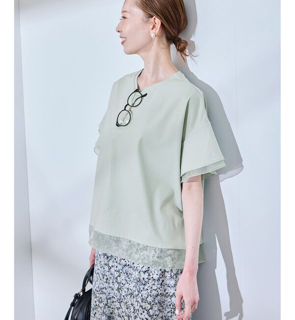 Rope&rsquo;Picnic「【UVカット・接触冷感】着丈が選べる70シルケットシアードッキングトップス」|Tシャツ・カットソー|