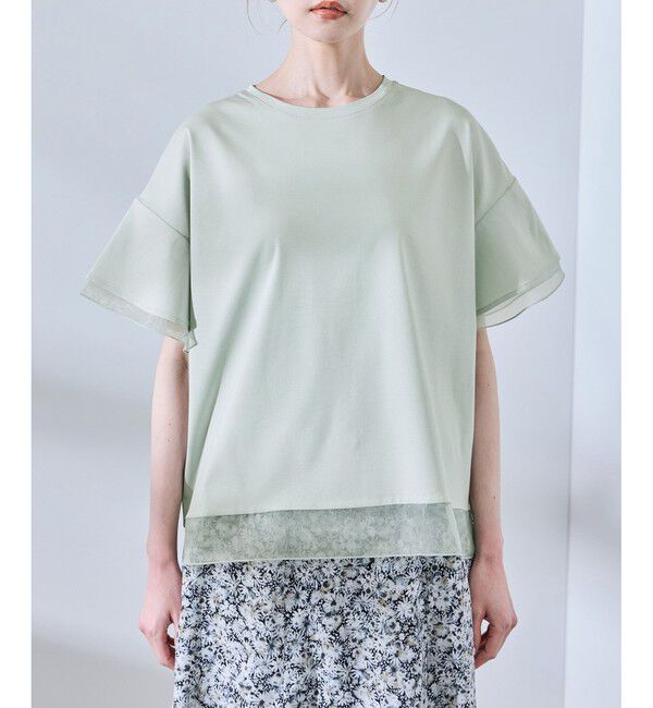 Rope&rsquo;Picnic「【UVカット・接触冷感】着丈が選べる70シルケットシアードッキングトップス」|Tシャツ・カットソー|