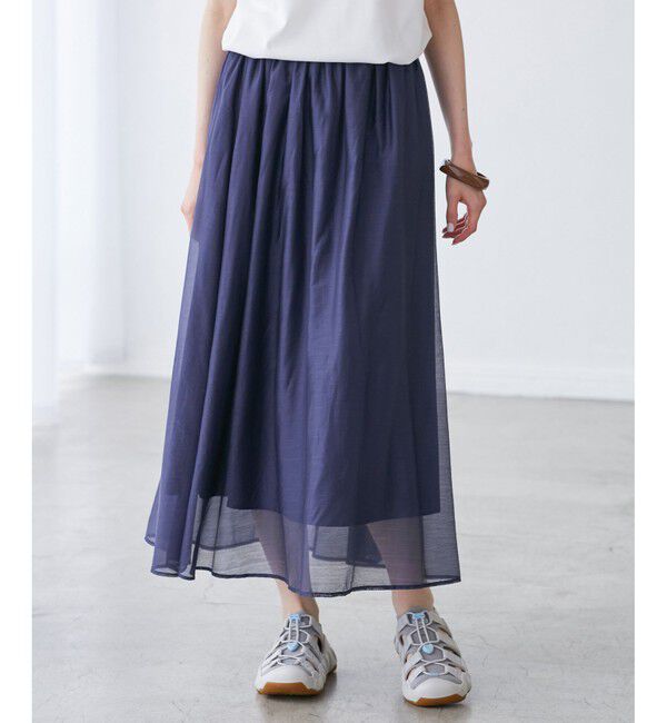 Rope&rsquo;Picnic「エアリーシアーギャザーロングスカート」|スカート|