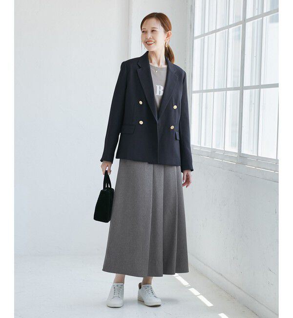 Rope&rsquo;Picnic「レディハンサムシリーズ ウールライクタックキルトスカート/セットアップ対応」|スカート|