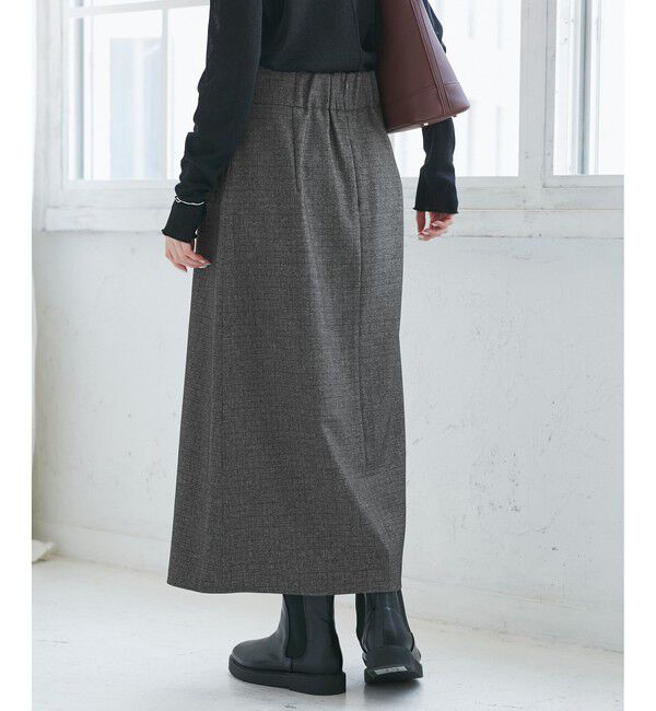 Rope&rsquo;Picnic「レディハンサムシリーズ ウールライクタックキルトスカート/セットアップ対応」|スカート|