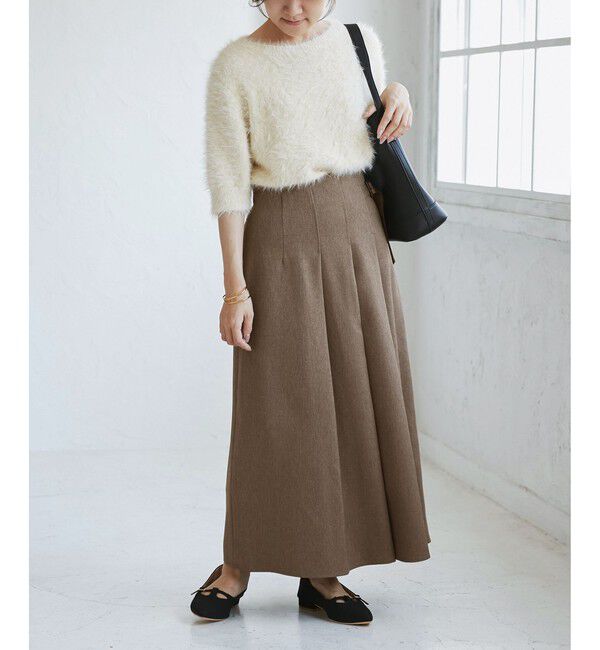 Rope&rsquo;Picnic「レディハンサムシリーズ ウールライクタックキルトスカート/セットアップ対応」|スカート|