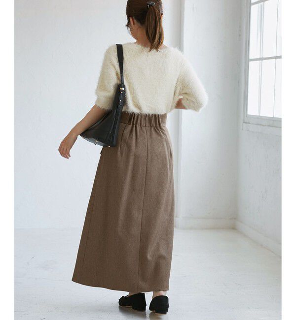 Rope&rsquo;Picnic「レディハンサムシリーズ ウールライクタックキルトスカート/セットアップ対応」|スカート|