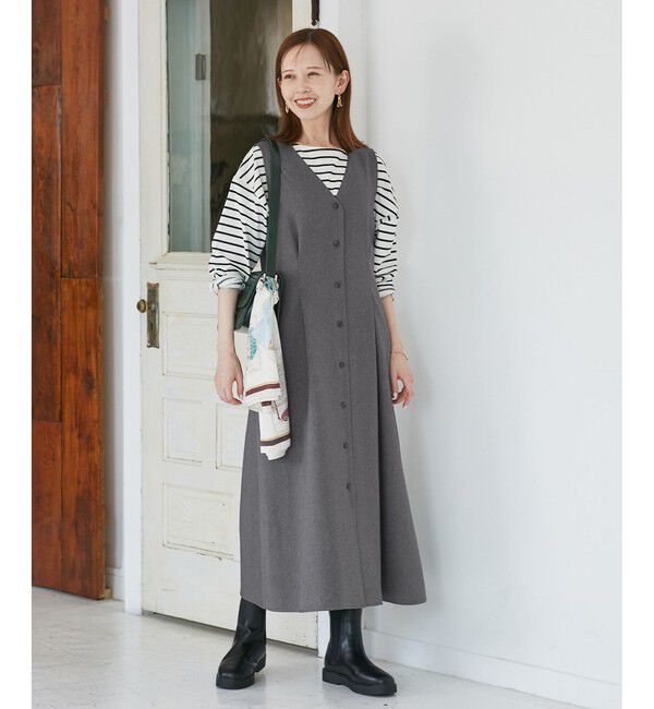 Rope&rsquo;Picnic「ウエストタックジャンパースカート」|ワンピース|