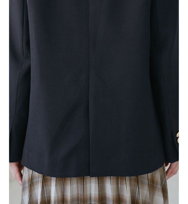 Rope&rsquo;Picnic「【WEB限定・ミドル丈】レディハンサムシリーズ ウールライク金ボタンジャケット(半裏地)/通勤対応」|テーラードジャケット|
