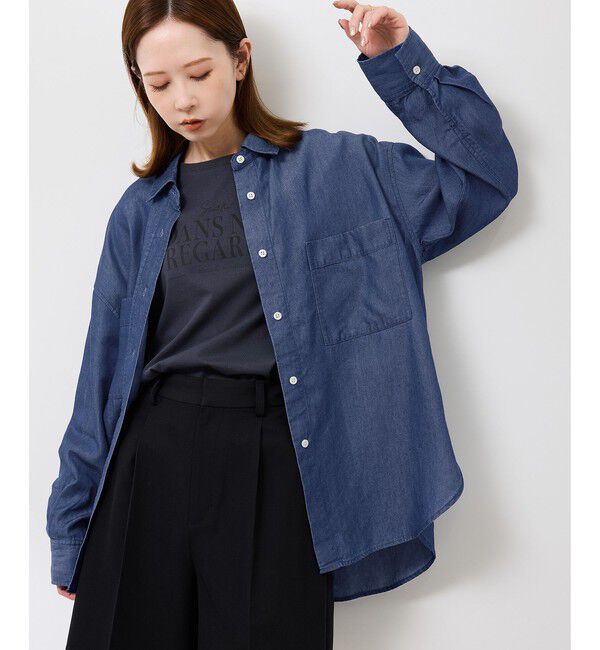 Rope&rsquo;Picnic「シャンブレーデニム調シャツ」|シャツ・ブラウス|