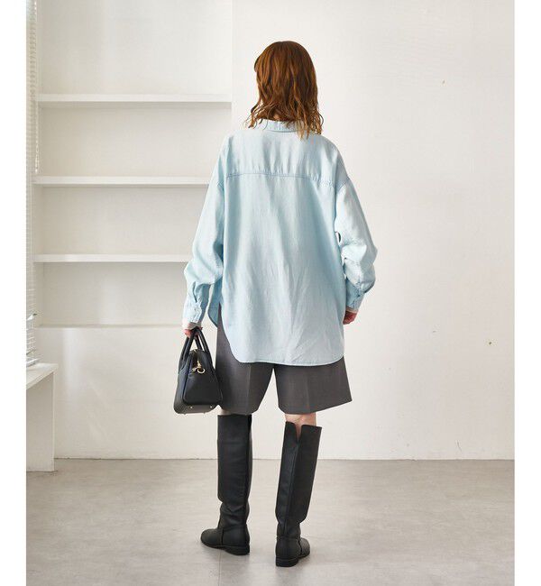 Rope&rsquo;Picnic「シャンブレーデニム調シャツ」|シャツ・ブラウス|