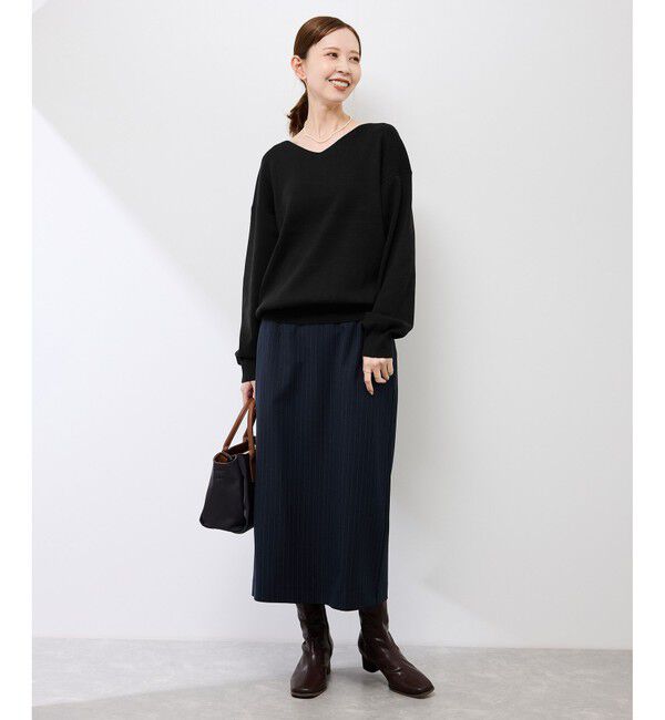 Rope&rsquo;Picnic「マシュマロニットVネックプルオーバー/イージーケア・リンクコーデ」|ニット・セーター|