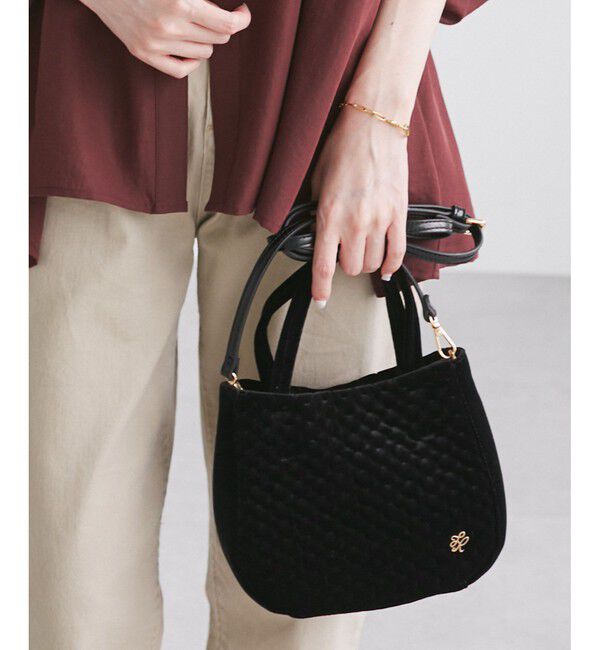 ROPE PICNIC PASSAGE「キルティングベロアミニショルダーバッグ」|ショルダー・メッセンジャー|