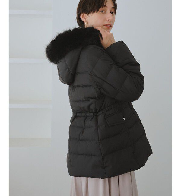 Rope&rsquo;Picnic「【GREEN DOWN/グリーンダウン】ファー付きダウンミドル丈コート/リンクコーデ」|ダウン|